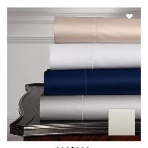 Ralph Lauren platinum organic cotton sateen twin flat sheet‎ new in bag
